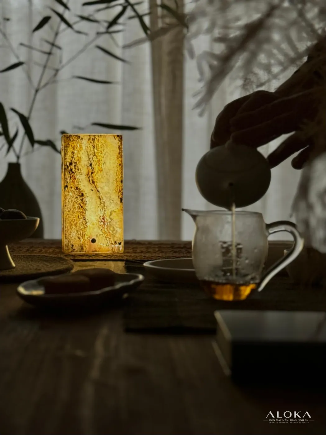 Khối chữ nhật (ALK-SP03) — khối đá năng lượng thấu quang ALOKA